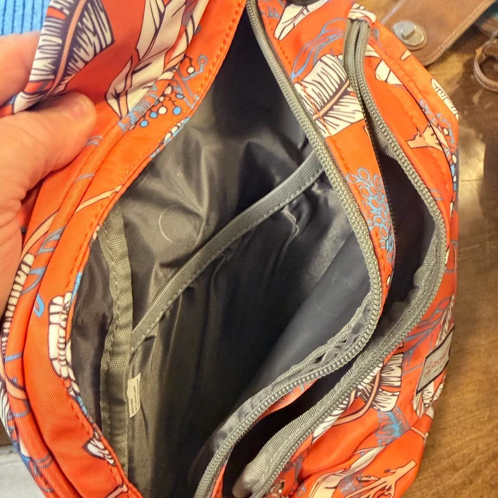 Orange Floral Sling Bag